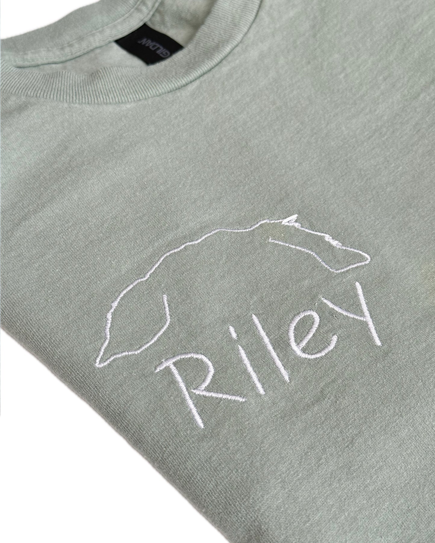 Dog Ears Custom Embroidered Crewneck or T-Shirt