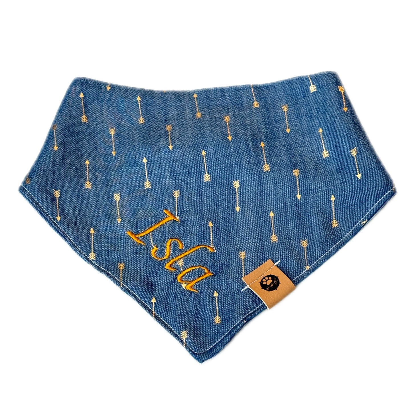 Denim Arrows Name Embroidered Bandana