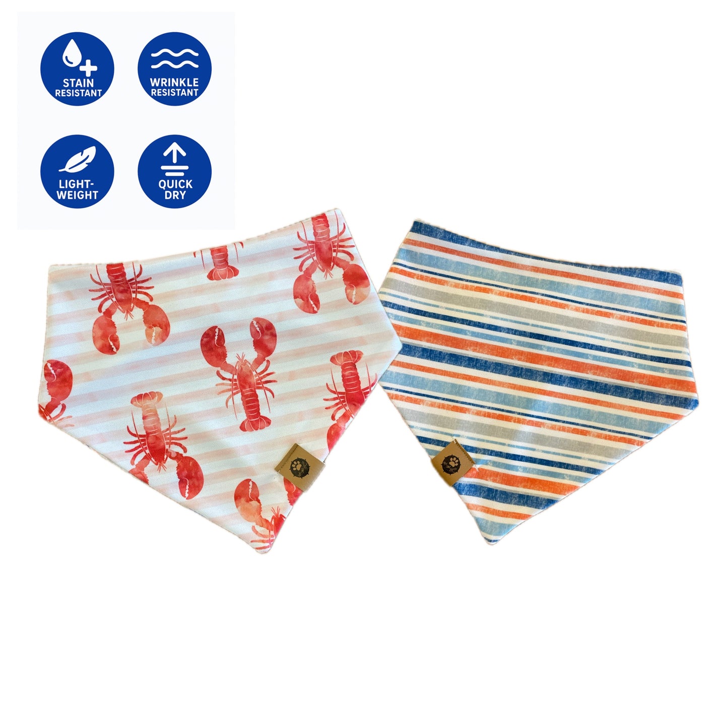 Lobster Stripes Reversible Adventure Bandana