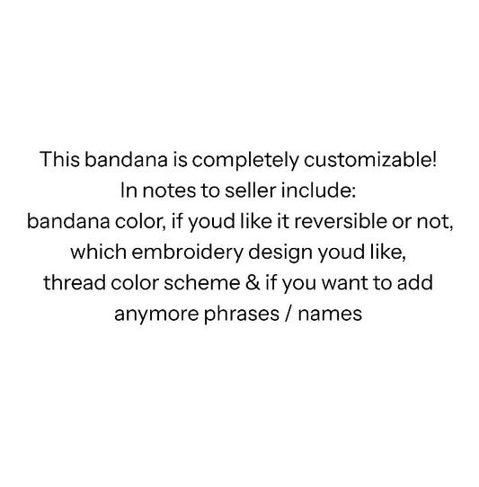 Model Fall Bandana Embroidery Preorder