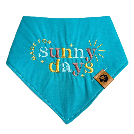 Made for Sunny Days Custom Embroidered Bandana (read description)