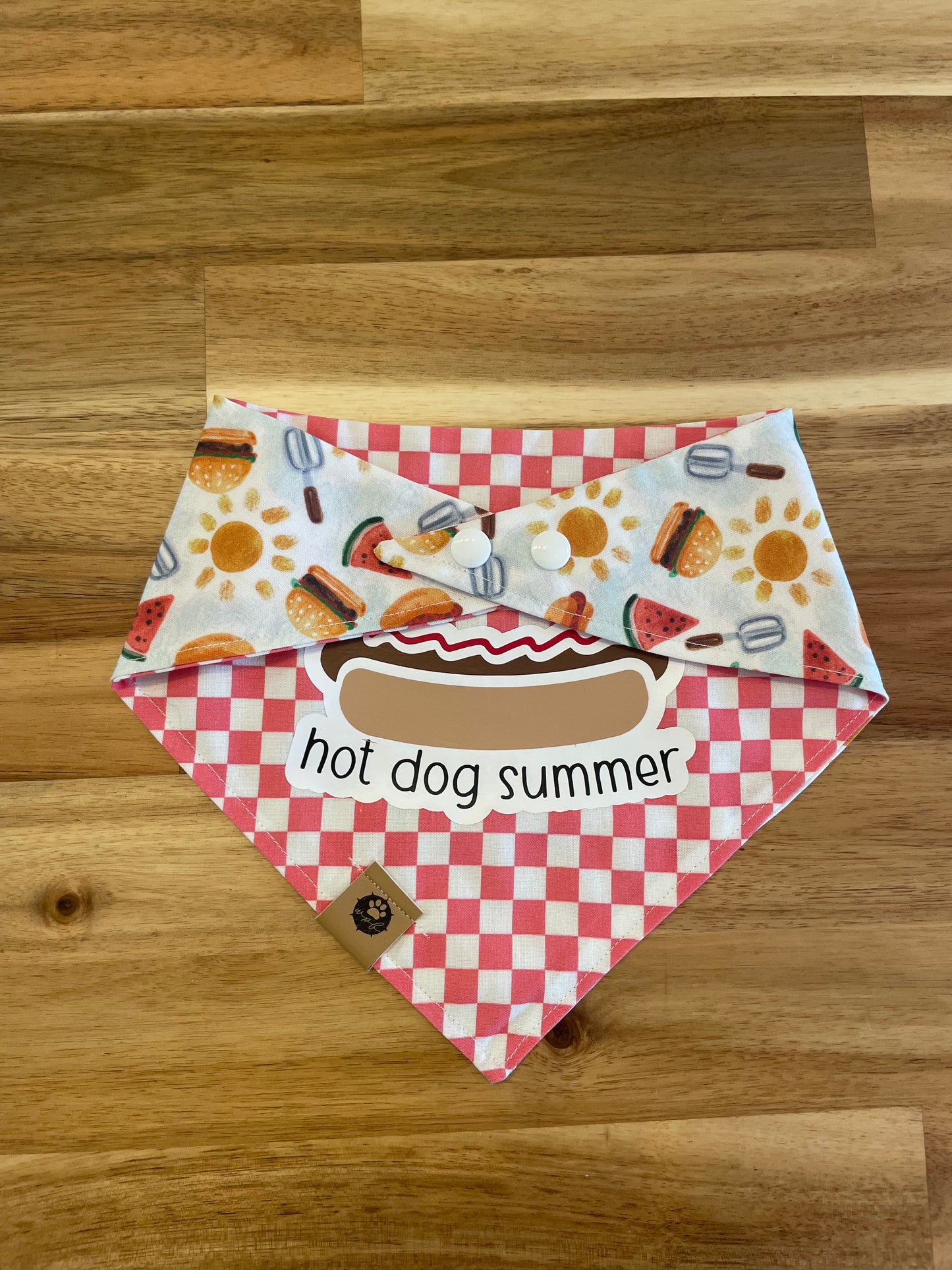 Hot Dog Summer Reversible Bandana