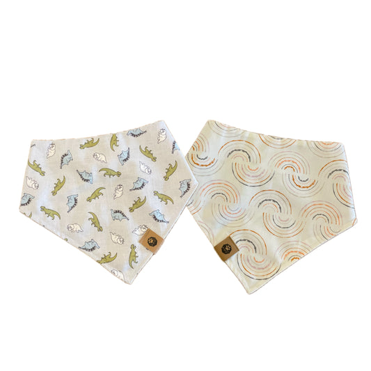 Dinos and Rainbows Reversible Bandana