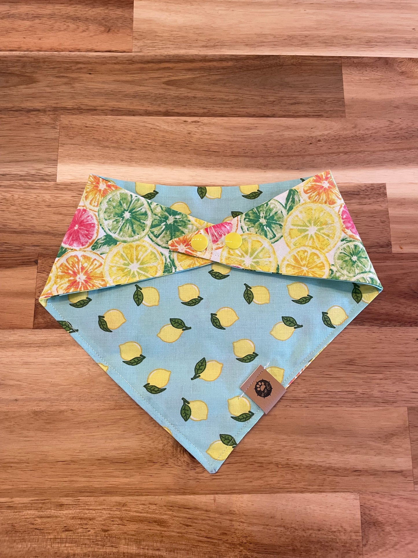 Vibrant Lemons Reversible Bandana