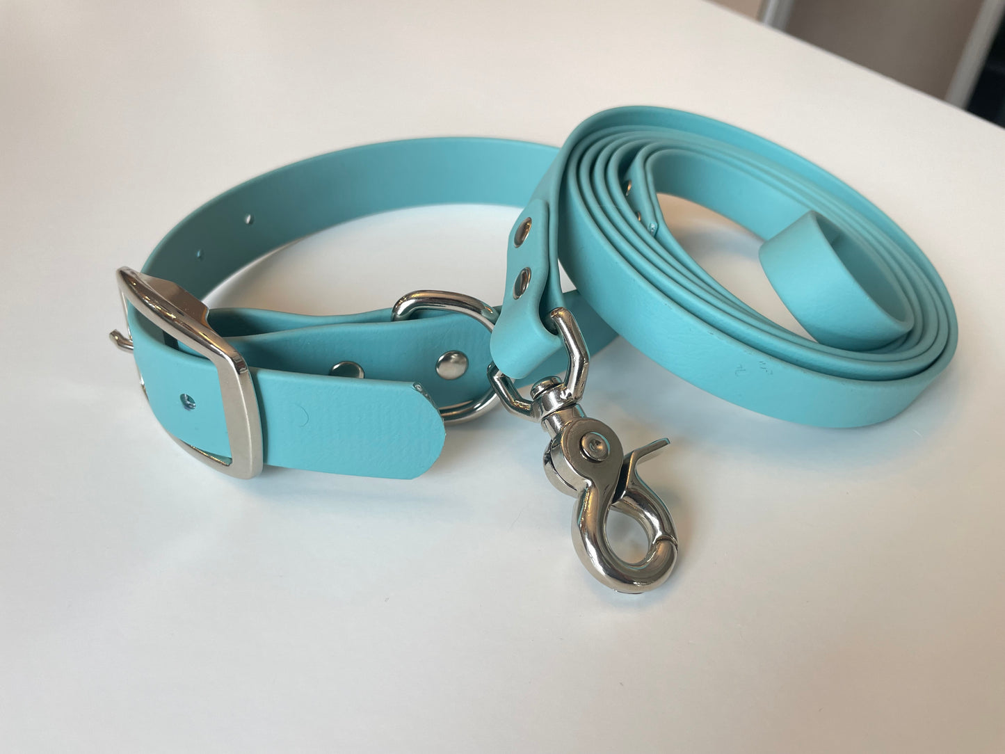 Teal Biothane Dog Collar