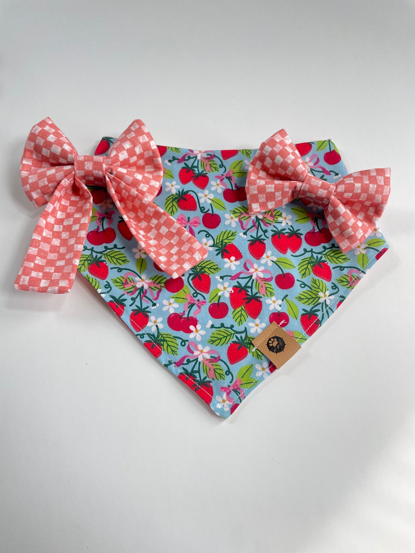 Pink Check Bow
