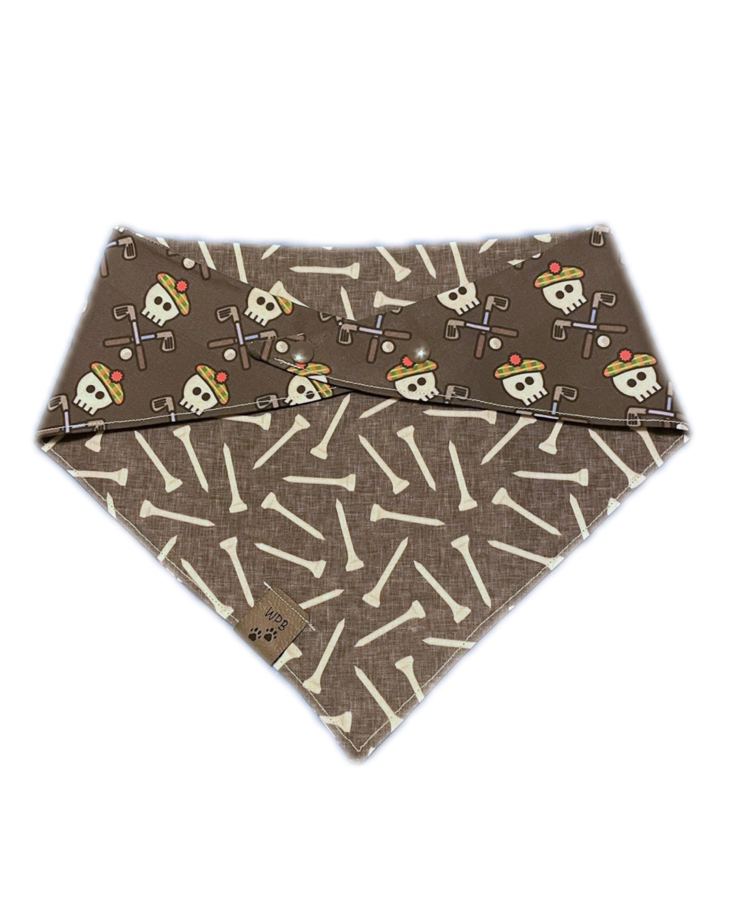 B-argh-k for the Course! Model Line Reversible Snap On Pet Bandana