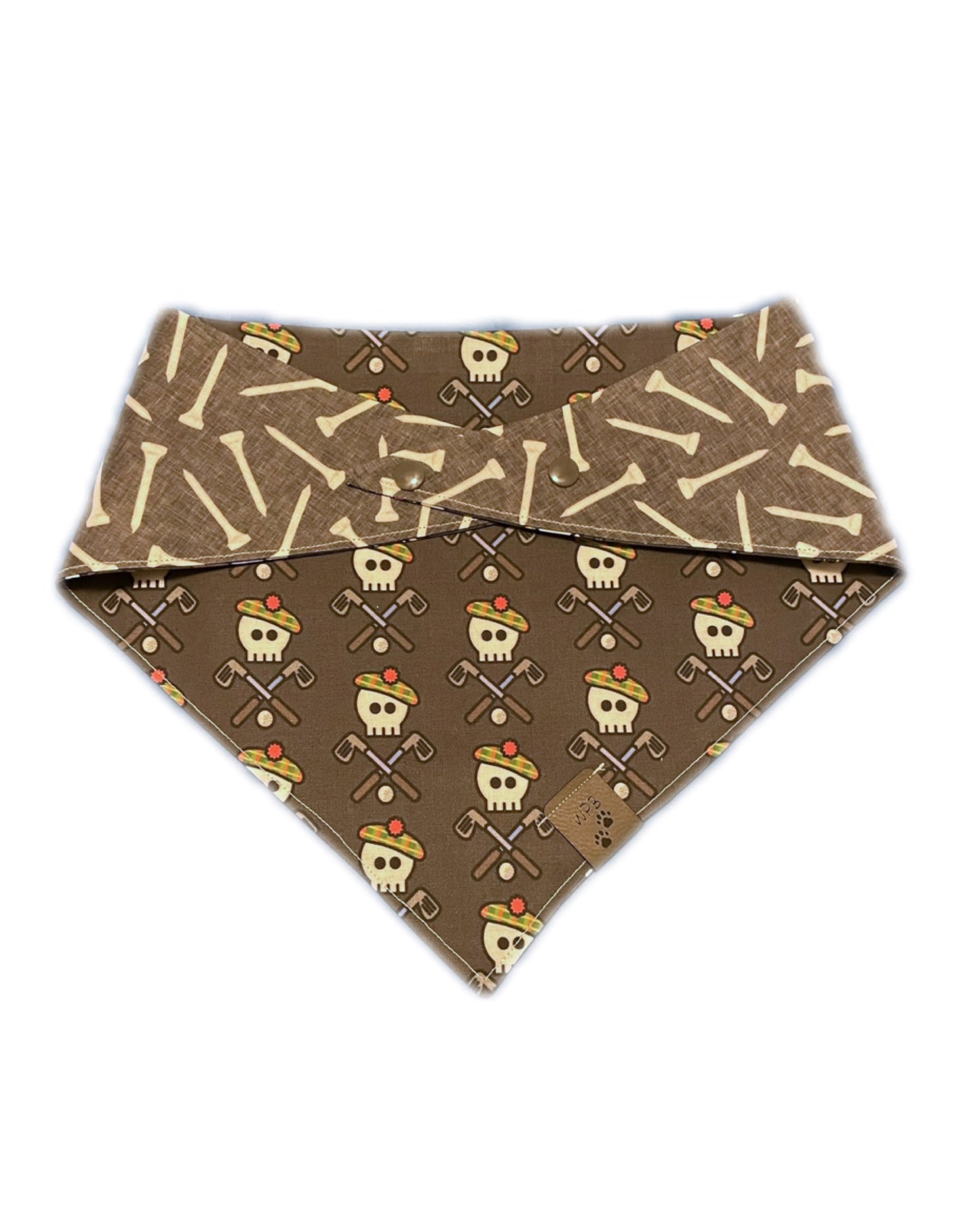 B-argh-k for the Course! Model Line Reversible Snap On Pet Bandana
