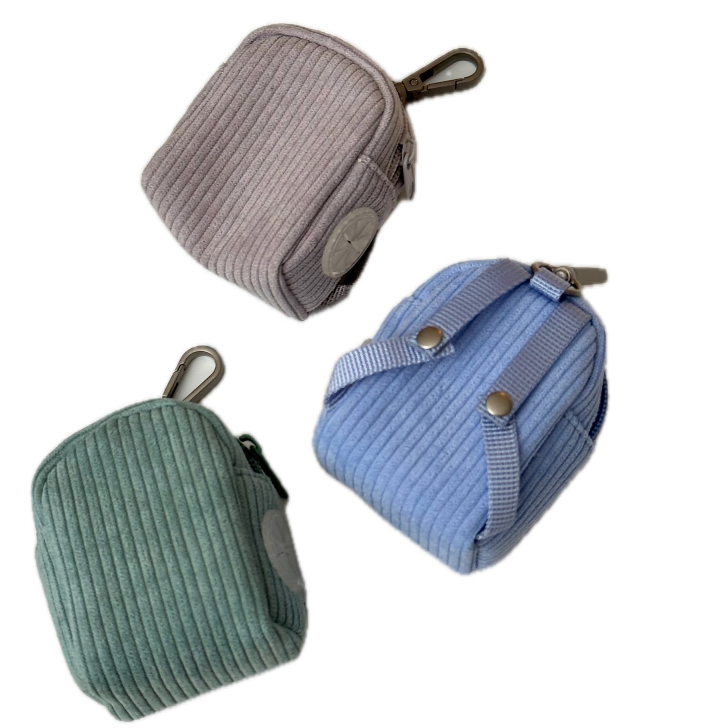 Corduroy Mini Backpack Poop Bag Dispenser