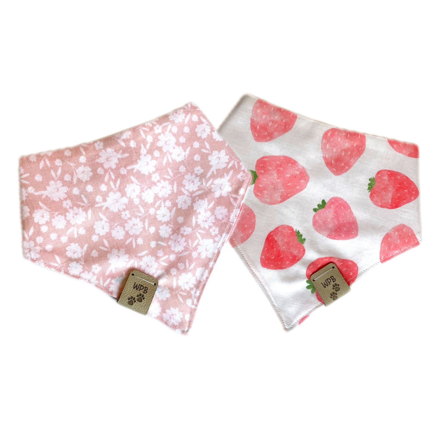 Strawberry Fields Reversible Snap On Pet Bandana