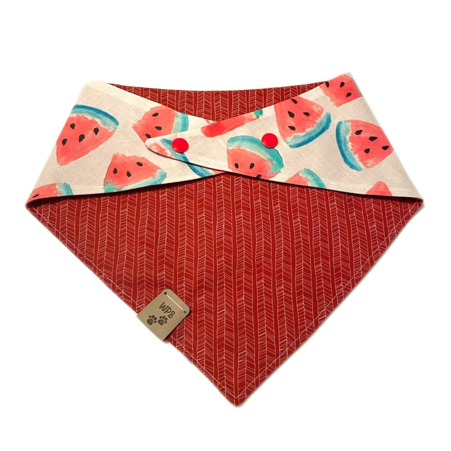 Watermelon Sugar Reversible Snap On Pet Bandana