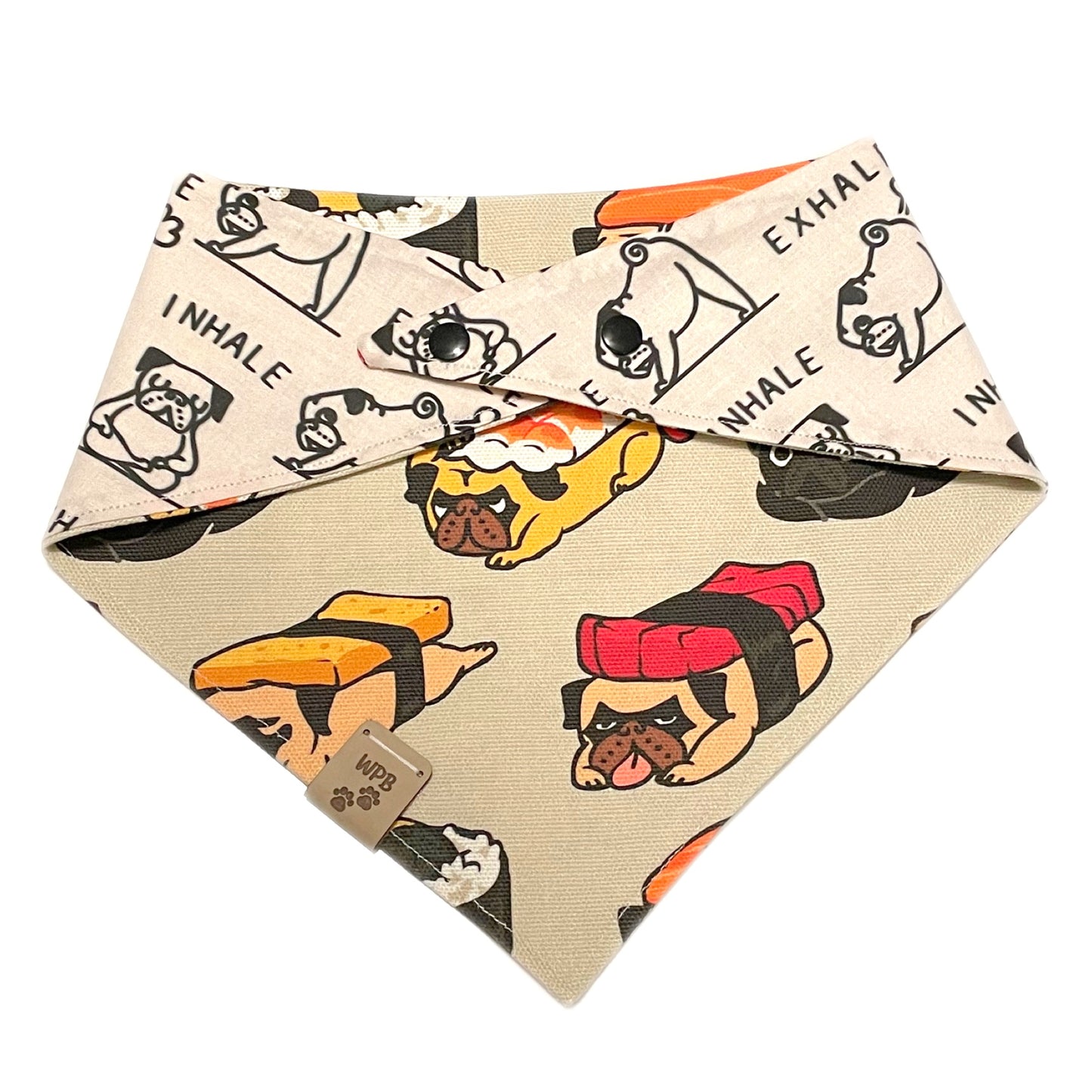 Wicket Sushi Farts Reversible Pug Bandana
