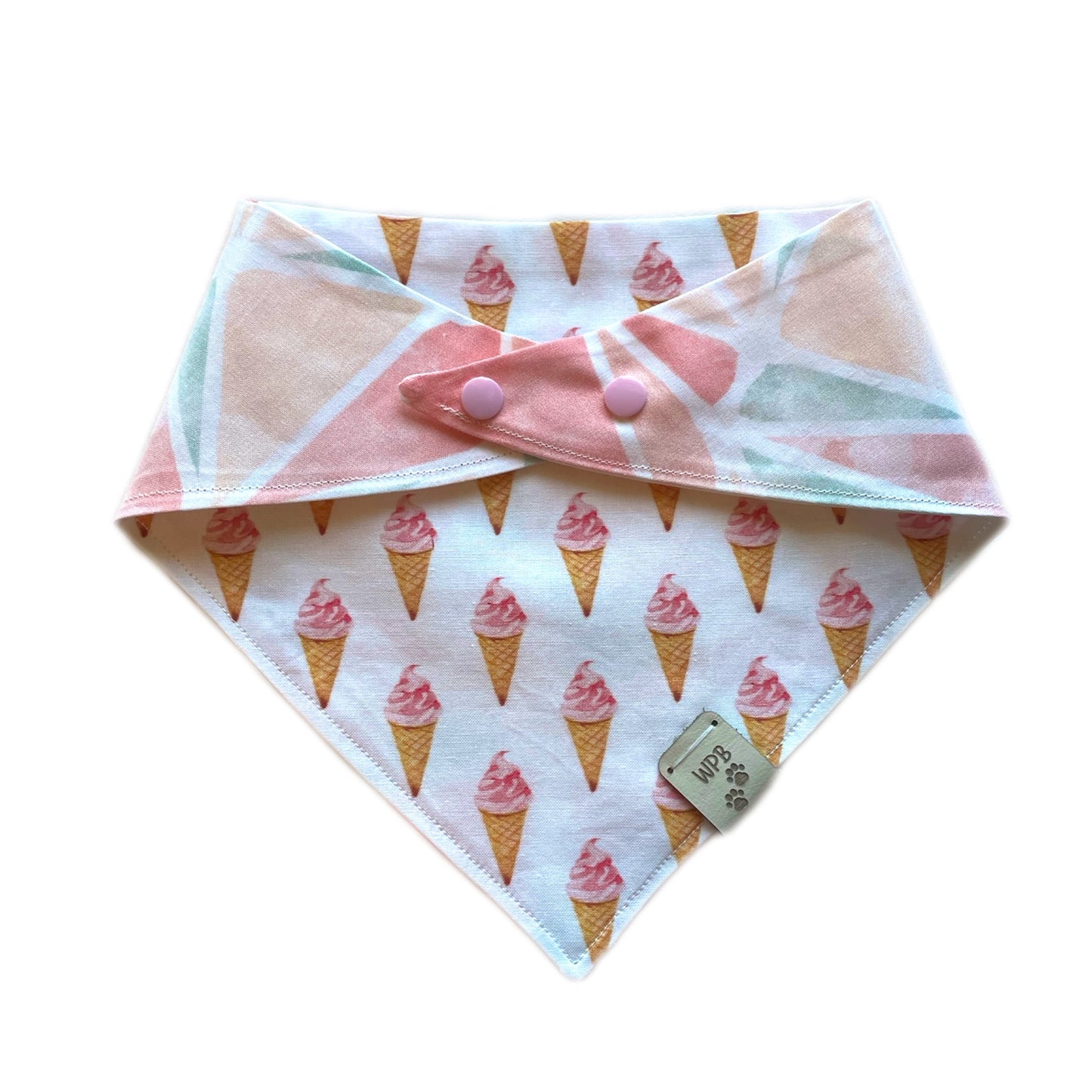 Taste of Summertime Reversible Snap On Pet Bandana