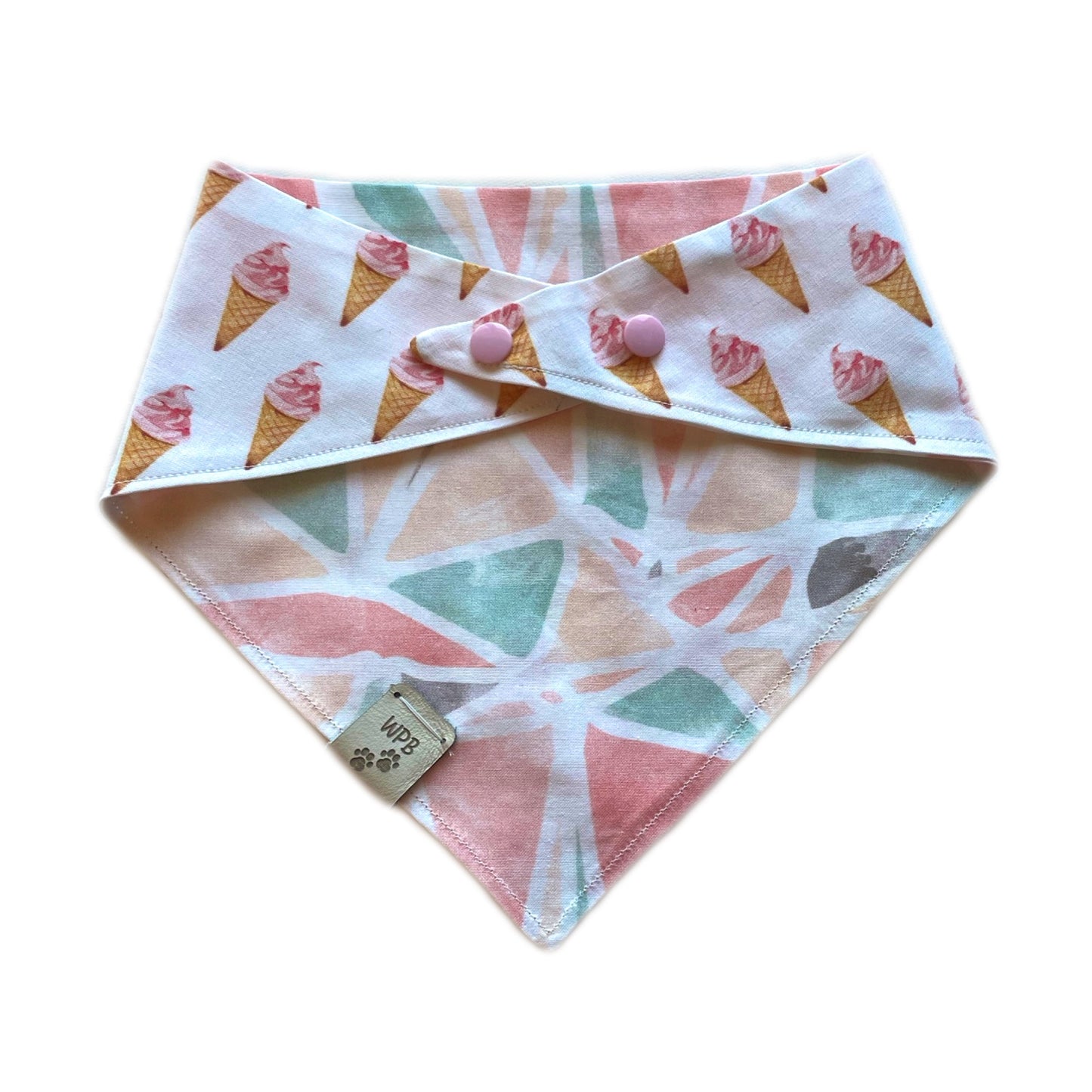 Taste of Summertime Reversible Snap On Pet Bandana